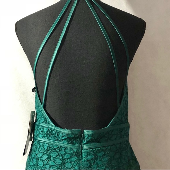 ❤️Xscape Halter Open Back Cocktail Dress - Picture 8 of 11
